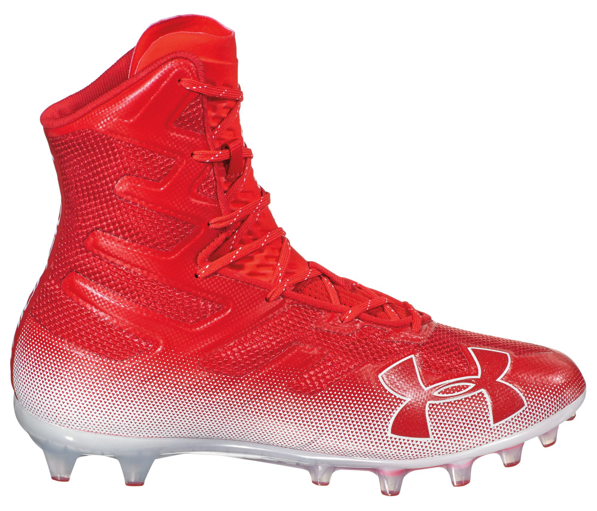 New Under Armour Highlight MC Lacrosse/Football Cleats Red/White Sz 9 M 