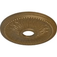 thumbnail image 3 of Ekena Millwork 18"OD x 3 3/4"ID x 1 1/2"P Bailey Ceiling Medallion (Fits Canopies up to 5 3/4"), Hand-Painted Pale Gold, 3 of 6