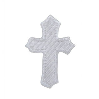 Cross with Wings Iron on Christian Patch