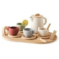 thumbnail image 1 of Wooden Simulation Afternoon Tea Toy Set Kids Silicone Kitchen and Tea Set Model Cosplay Play House Montessori Educational Toys, 1 of 7
