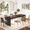 Black, variant on Fnova 78.74" Industrial Dining Table for 6-8 Person, Long Rectangle Wood Kitchen Table with Heavy Duty Metal Frame for Living Room & Home Office