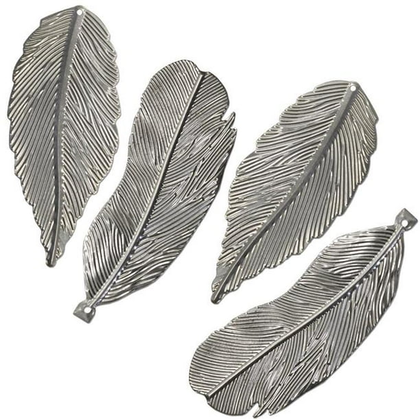 3" Metal Feathers 4/Pkg