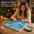 thumbnail image 6 of Ocean Theme Pearl Art DIY Kit, Special Shape Pearl Art Kit, Diamond Pearl Art Kit, DIY Pearl Painting Craft Kit for Adults Beginners, Ocean Wall Decor, 6 of 7