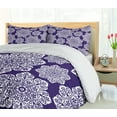 thumbnail image 5 of Ambesonne Blue White Duvet Cover Set, Flora Lace Snowflake, 2-Calking, Blue White, 5 of 7