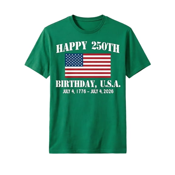 MEZZALL Child Boys T-Shirts Independence Day Patriotic 4th Of July T Shirt Kids Toddler Youth Red White Print O-Neck 1776-2026 Lovely Short Sleeve Tops