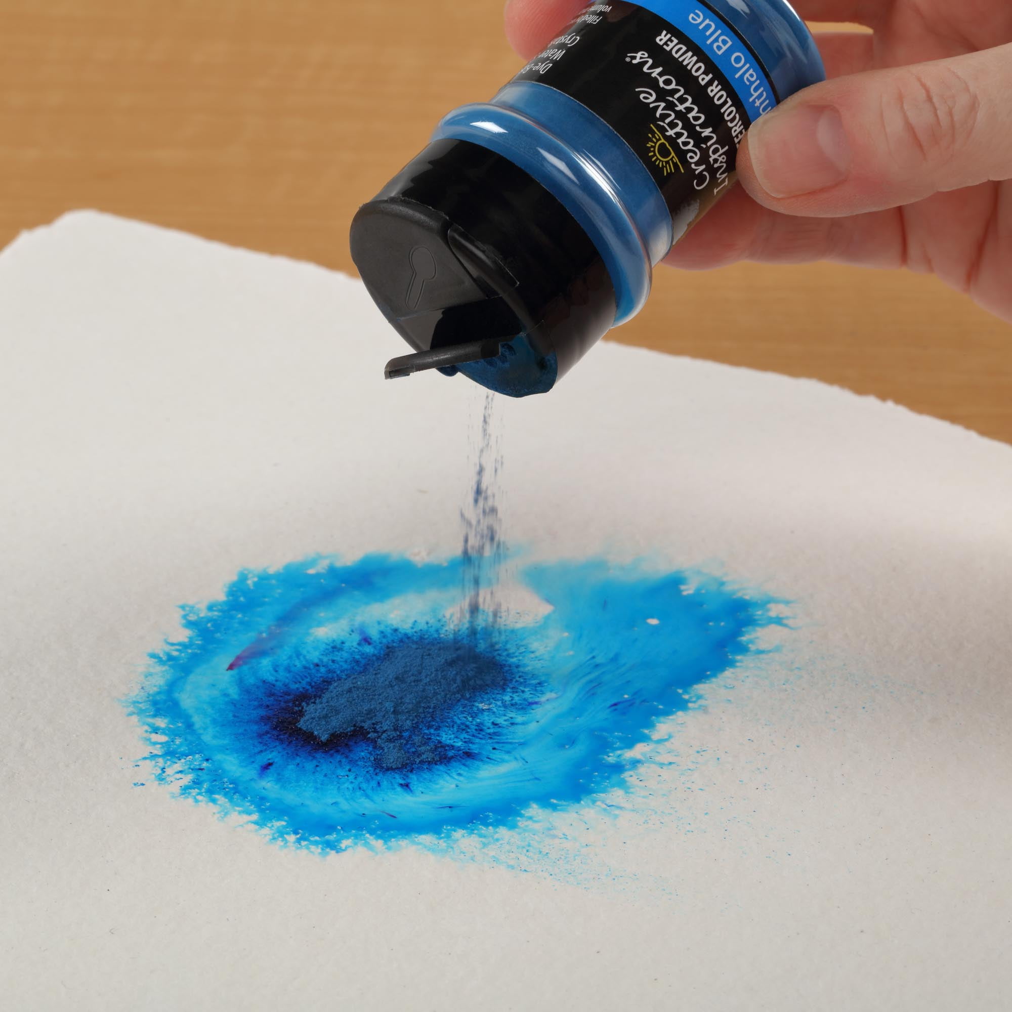 Creative Inspirations Powder Watercolor Paint 3 Pack - 38g Shaker Bottle, Slate Blue - Dye-Based Water-Soluble Crystalline Pigments - Non-Toxic, Perfect for Abstract and Spontaneous Effects