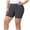 Dark Gray, variant on Women's Plus Size Yoga Shorts Solid Color Elastic Waist Loungewear Ribbed Knit Leggings Shorts Green 3XL