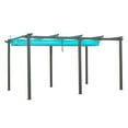 thumbnail image 3 of Domi Outdoor Living 11’ X 16’ Outdoor Retractable Pergola with Weather-Resistant Canopy Aluminum Garden Pergola Patio Grill Gazebo for Courtyard (Lake Blue), 3 of 9