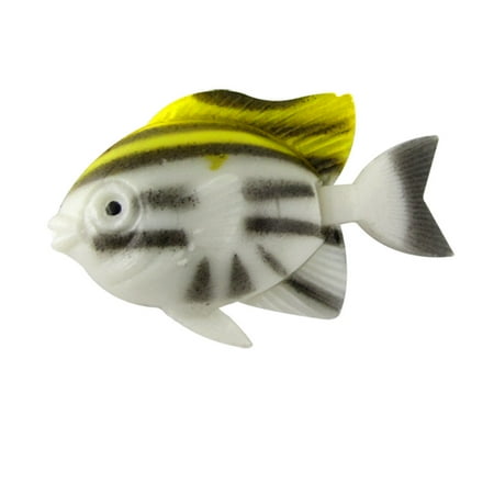 5 Pcs Mini White Black Yellow Fish Decor For Aquarium Walmart