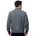 thumbnail image 3 of Zip Up Heathered Athletic Jacket for Men Long Sleeve Stand Collar Thin Coat Trendy Fall Casual Comfy Outerwear with Pocket Gray M, 3 of 3