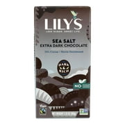 Lily's Sweets Sea Salt Extra Dark Chocolate Candy Bar, 2.8 Oz