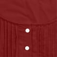 thumbnail image 7 of Stamzod Womens Tops Crew Neck Loose Fit Shirts Pleated Short Sleeve Blouses Dressy Casual 2026 Summer Tunics Wine S, 7 of 7