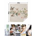 thumbnail image 5 of nqOlkjepod Vintage Flowers Cloth Napkins Set of 6 Reusable Dinner Napkins, Farmhouse Watercolor Butterfly Floral Cocktail Napkin Washable Table Napkins for Wedding/Holiday Party/Baby Shower 20"x20", 5 of 8