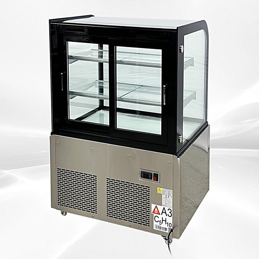 36" Commercial Refrigerated Bakery Display Case, Curved Glass Cake Showcase Refrigerator, LED Lighting, ETL