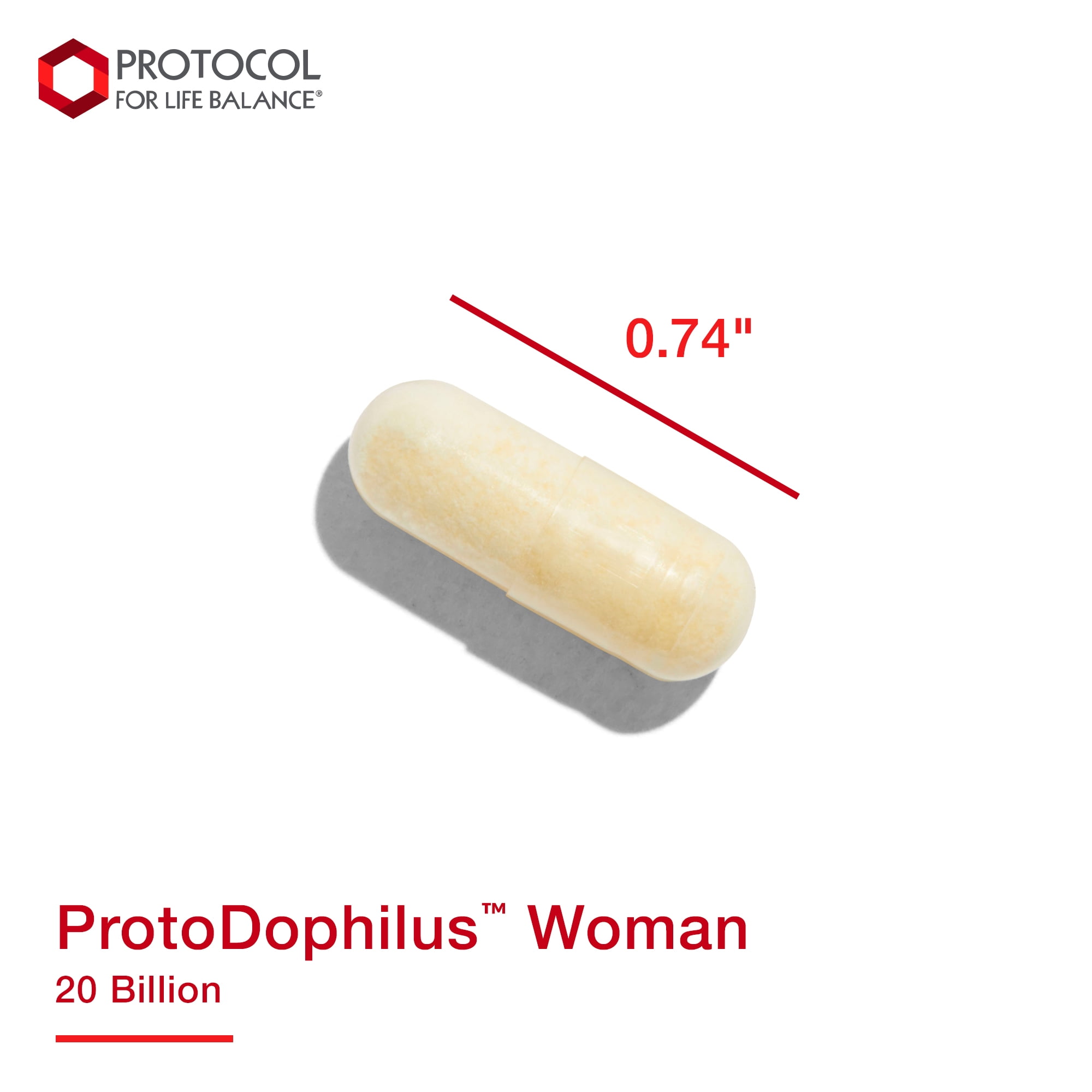 Protocol For Life Balance - ProtoDophilus Woman 20 Billion - Supports Vaginal Health, Helps to Reduce Occasional Bloating, Supports Immune System, Gastrointestinal Regularity - 50 Veg Capsules