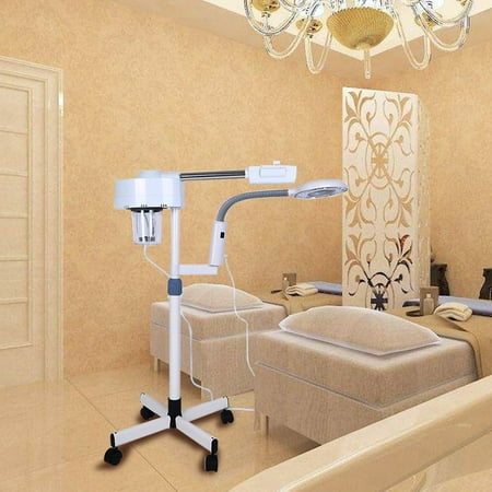 Beauty Spa Skin Qiilu 2In1 Facial Steamer 5X Magnifying Led Floor Lamp Multifunction Spa Professional Humidifier Beauty Facial Clean Skin Care Lamp ()