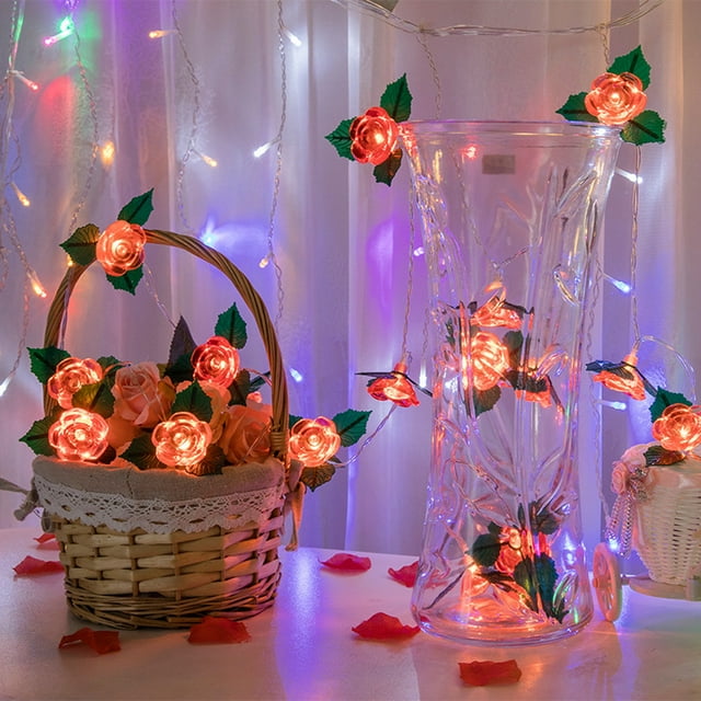 Teissuly Rose Lantern String Valentine's Day Romantic Decoration Small String Light Teissuly WER202312024368