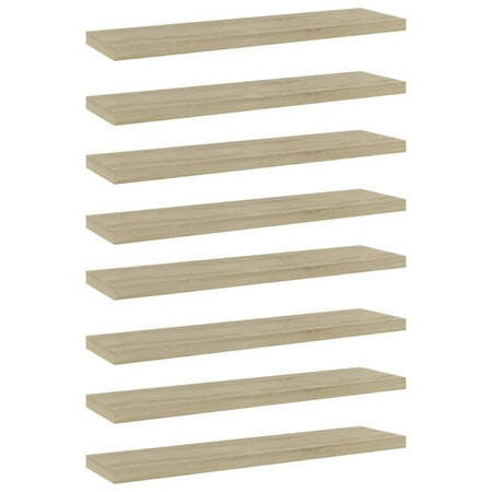 

moobody 8 Piece Bookshelf Boards Engineered Wood Replacement Panels Display Stand Shelves for Bookcase Storage Cabinet Shelf Unit 15.7 x 3.9 x 0.6 Inches (W x D x H)