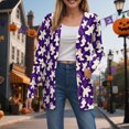 thumbnail image 2 of Towmus Cardigan Sweaters for Women Halloween Cat Sweaters for Womens Long Sleeve Open Front Fall Dusters V-Neck Jackets Dressy Loose Coat, 2 of 6