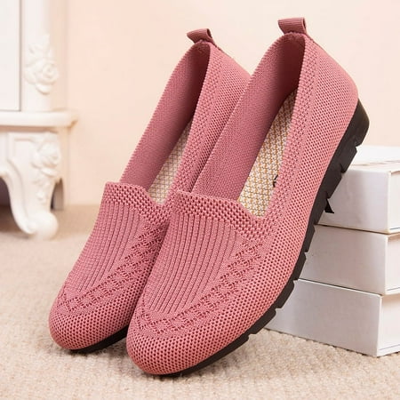 Women s Comfortable Loafers Casual Slip-On Walking Shoes Lightweight Dressy Flats Breathable Ladies Loafer Shoes