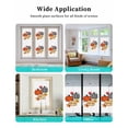 thumbnail image 6 of Window Privacy Film Orange Pumpkins Stained Glass Window Film Decorative Sun Block Window Cover Farmhouse Plaid Summer Botanical Leaves Window Clings Static Adhesive Sticker for Bathroom 35.4"x78.7", 6 of 7