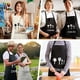 thumbnail image 5 of 2 piezas negro beige cocina delantal hombre mujer con 2 bolsillos, delantal impermeable chef delantales cocina delantales para barbacoa jardinería restaurante, 5 of 5