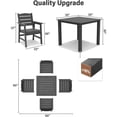 thumbnail image 2 of WINSOON 5-Piece HIPS All Weather Outdoor Patio Dining Sets, 1-Table 4-Chairs, Sturdy Frame & Easy to Install for Family Use，Grey, 2 of 9