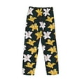 thumbnail image 5 of Goofa Lilies Flowers Printed Soft Pajama Pants for Men, Wide Leg Comfy Casual Lounge Yoga Pants-, 5 of 9