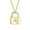 Gold-A, variant on Womens T - Monogram Lock Pendant Charm Lovers Padlock Necklace Gold Plated 16 Inch