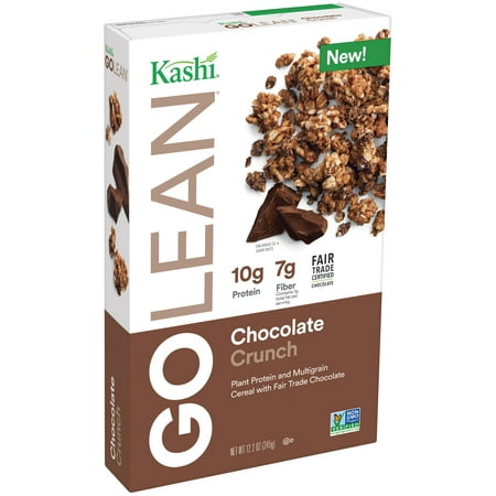 (2 Pack) Kashi Go Lean Breakfast Cereal, Chocolate Crunch, 12.2