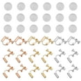 thumbnail image 1 of Unique Bargains Earring Converter with Silicon Earring Pads, 18Pack  Earring Findings with Easy Open Loop (White&Gold&Rose Gold), 1 of 5