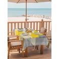 thumbnail image 3 of Rectangle Outdoor Tablecloth With Umbrella Hole And Zipper– Abstract Vintage Waterproof Patio Table Cover for Party, Picnic, Backyard, 52"x70" , Art Oil Painting Texture Yellow, 3 of 8