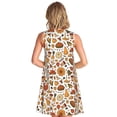 thumbnail image 2 of Bixox Robe Sans Manches Imprimé Nourriture de l'Action de Grâce pour Femmes avec Poches, Robe Débardeur Décontractée Longueur Genou pour l'Été-Petit, 2 of 7