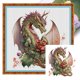 thumbnail image 1 of Kit Punto Cruz Con Dragón Hilo Algodón Ecológico Bordado Obra Arte 18CT, 1 of 9