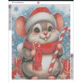 thumbnail image 2 of Christmas Mouse Diamond Painting Soft Canvas Kit 35x45cm Round or Square, 2 of 3