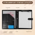 thumbnail image 3 of UPGRATOR Receipt Pad Folder En Cuero Sintético Negro Con Portadocumentos Para Oficina, 3 of 7