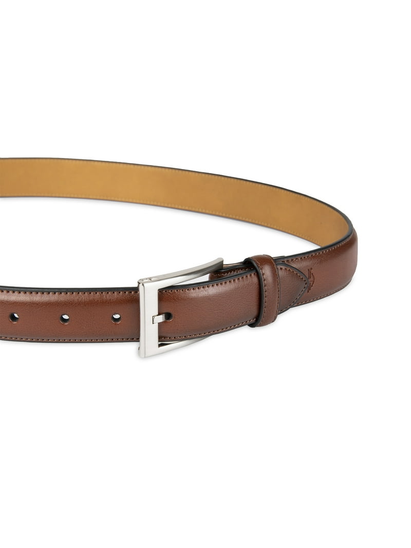 Dockers Men's Dress Belt Classic Style, Comfortable Fit, Silver