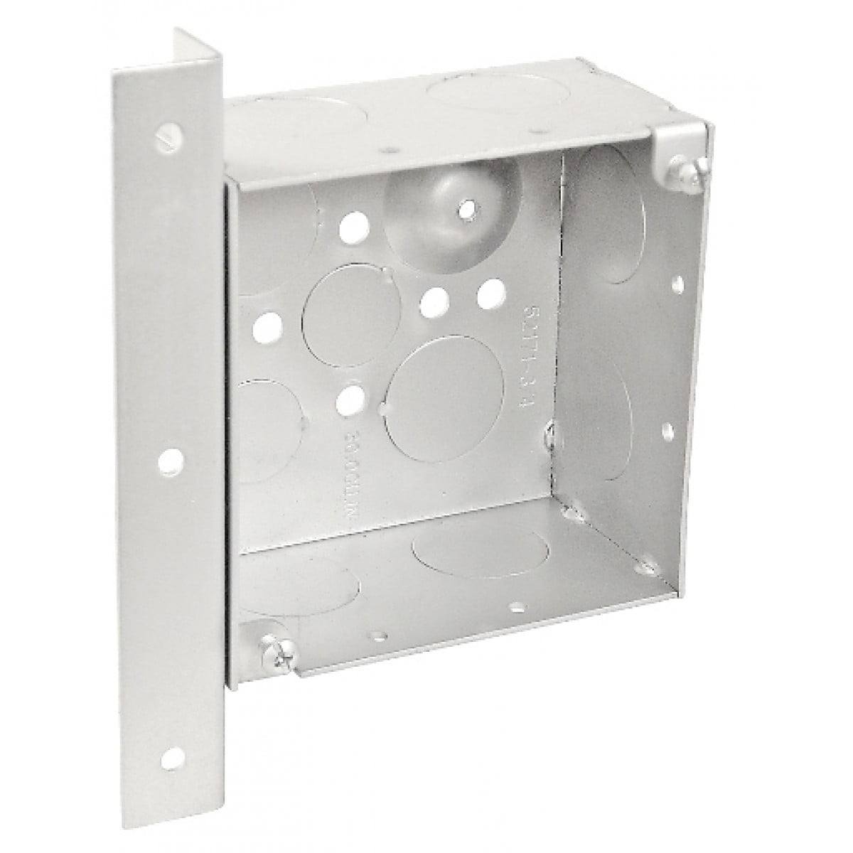 2 Pcs, 4" Square Junction Box, 21/8 In. Deep, (6) 3/4 In. Side