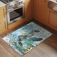 thumbnail image 2 of 2x3 Ft Entryway Area Rug, Sea Turtle Coastal Kitchen Rug Runner Washable Floor Mat, Summer Beach Teal Coral Starfish Non Slip Indoor Door Mat Throw Carpet for Bathroom Living Room Bedroom, 2 of 8