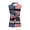 American Eagle Flag Pattern, variant on Sleeveless Polo with Patriotic Stars Stripes, Sports Golf Top for Outdoor Activities and Patriotic Celebrations