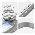 thumbnail image 3 of Dteck for iPhone 15 Pro Back Case, Shockproof Slim Clear Hard PC Back with Soft TPU Bumper Scratch Resistant Protective Transparent Anti-Scratch Phone Case, Gray, 3 of 5