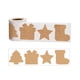 thumbnail image 1 of 300 piezas de pegatinas de papel kraft de Navidad, etiquetas de etiquetas de Navidad marrones, etiquetas de nombre con temática navideña, 2,5 x 2,5 pulgadas, 4 patrones, 1 of 5