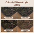 thumbnail image 7 of Design&I 3'x5' Ultra Soft Throw Mat, Black Gold Celestial Garden and Moth Motif Design Elegant Floral Starry Night Fluffy Washable Easy Care Indoor rug for Bedside Hallway, 7 of 7