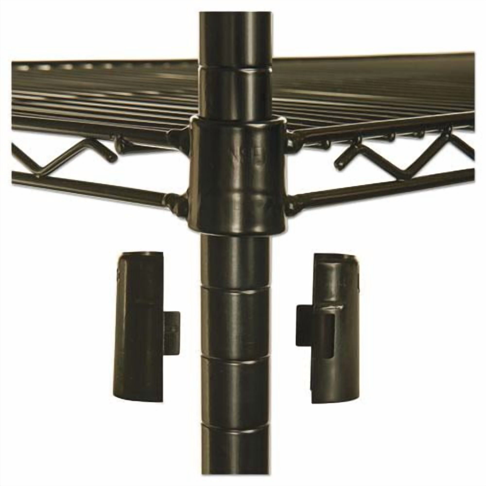 Alera NSF Certified Industrial Four-Shelf Wire Shelving Kit, 36w x 18d x 72h, Black