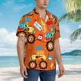 thumbnail image 5 of Balery Monster Truck Print Men's Hawaiian Shirts Short Sleeve Beach Shirt Relaxed Fit Vacation Button Down Shirts-Large, 5 of 9