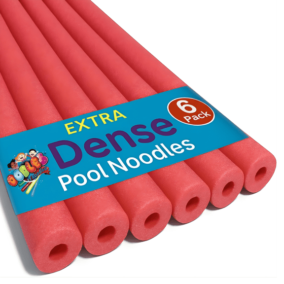 Oodles of Noodles Deluxe Foam Pool Noodles – 48” x 2.5” Hollow Core Swim Noodles – Extra Dense, Durable, Buoyant – Pool, Beach, Crafts, DIY Projects