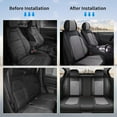 thumbnail image 4 of DIKSOAKR Full Set Seat Covers Fit for Ford Mustang Mach-E 2021-2024 2025 Faux Leather Car Seat Covers Waterproof Anti-Slip Automotive Seat Cushion(Black&Grey)-2 Rows 5 Seats, 4 of 7