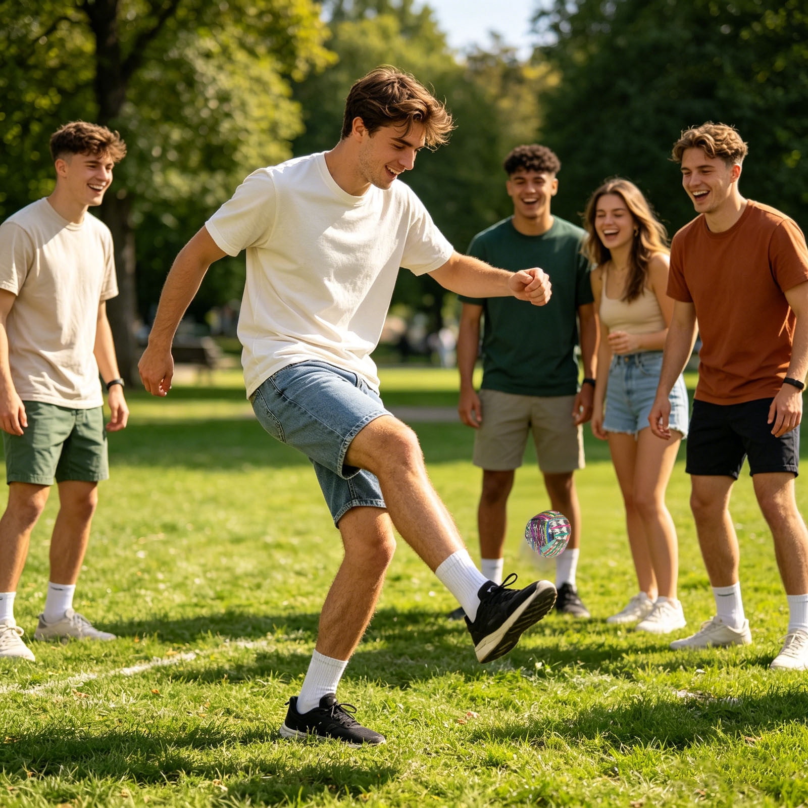 Usloyux Football Sandbags Beginner Juggling Balls Football Patterns Outdoor Party Games, Soft Bean Bags forKidsYouth Training, Portable Toss Products for Backyard Lawn Beach Camping Activity