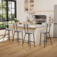 thumbnail image 7 of EastVita Modern Upholstered Bar Stools Set of 4 - Counter Height Bar Chairs with Round Seat/Back/Footrest for Kitchen Island/Dining Room/Pub - Grey, 7 of 7