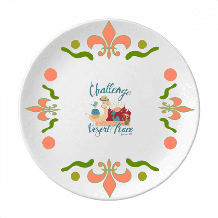 

Camel Bird Castle Red Blue Square Flower Ceramics Plate Tableware Dinner Dish